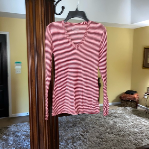 Red Striped Long Sleeve Tee - Picture 1 of 3
